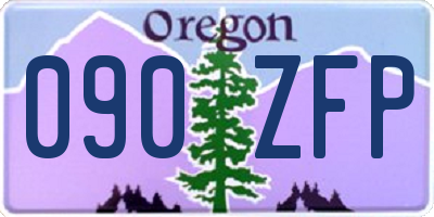 OR license plate 090ZFP