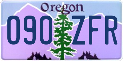 OR license plate 090ZFR