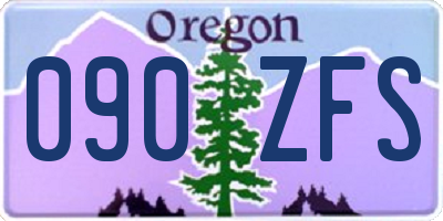 OR license plate 090ZFS