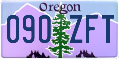 OR license plate 090ZFT