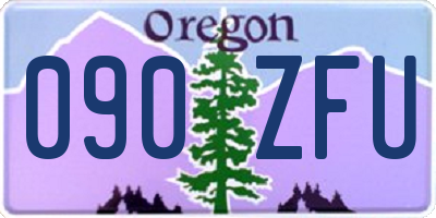 OR license plate 090ZFU