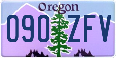 OR license plate 090ZFV