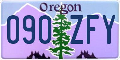 OR license plate 090ZFY
