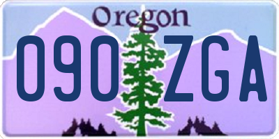 OR license plate 090ZGA
