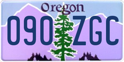 OR license plate 090ZGC