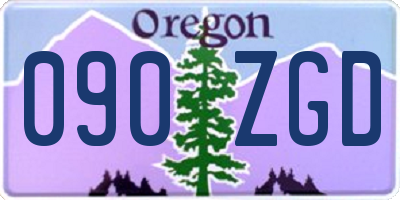 OR license plate 090ZGD