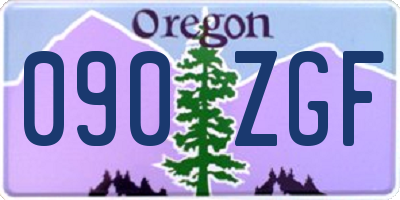 OR license plate 090ZGF