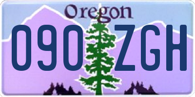 OR license plate 090ZGH