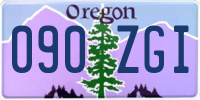 OR license plate 090ZGI