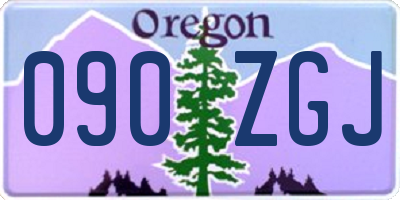 OR license plate 090ZGJ