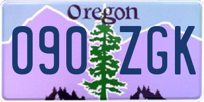 OR license plate 090ZGK
