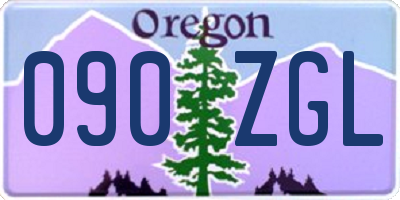 OR license plate 090ZGL