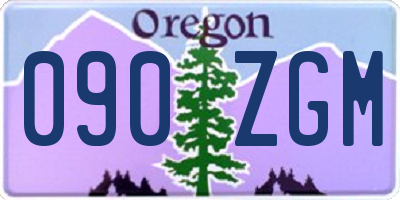 OR license plate 090ZGM