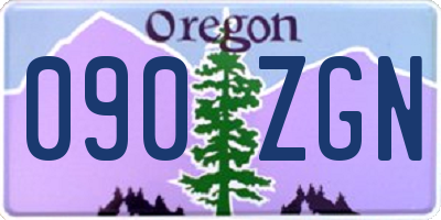 OR license plate 090ZGN