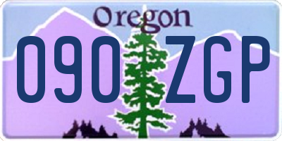 OR license plate 090ZGP