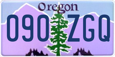 OR license plate 090ZGQ