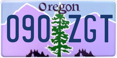OR license plate 090ZGT