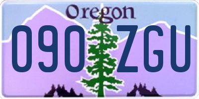 OR license plate 090ZGU
