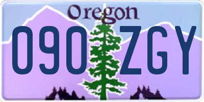 OR license plate 090ZGY