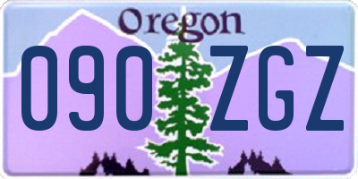 OR license plate 090ZGZ