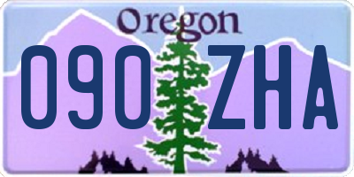 OR license plate 090ZHA