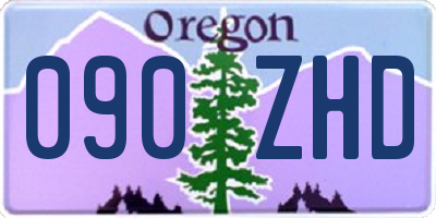 OR license plate 090ZHD