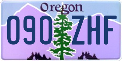 OR license plate 090ZHF