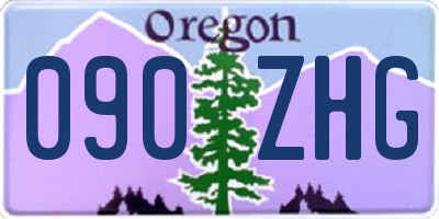 OR license plate 090ZHG