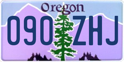 OR license plate 090ZHJ