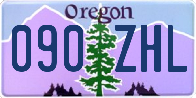 OR license plate 090ZHL