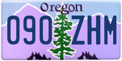 OR license plate 090ZHM