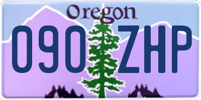 OR license plate 090ZHP