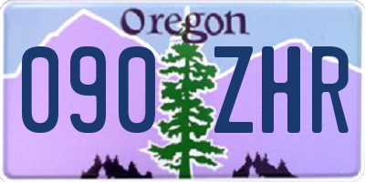 OR license plate 090ZHR