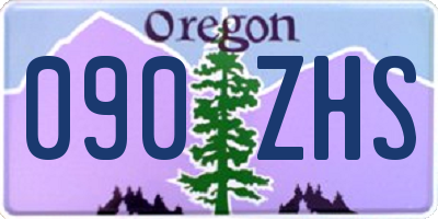 OR license plate 090ZHS