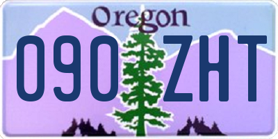 OR license plate 090ZHT