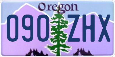 OR license plate 090ZHX