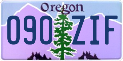 OR license plate 090ZIF