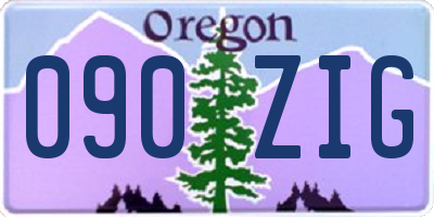 OR license plate 090ZIG