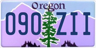 OR license plate 090ZII