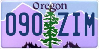 OR license plate 090ZIM