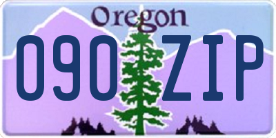 OR license plate 090ZIP