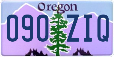 OR license plate 090ZIQ