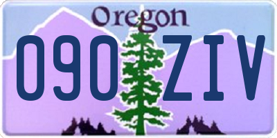 OR license plate 090ZIV