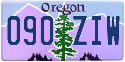 OR license plate 090ZIW