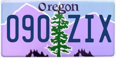 OR license plate 090ZIX