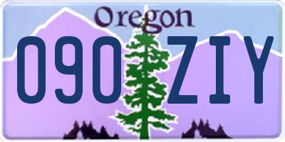 OR license plate 090ZIY
