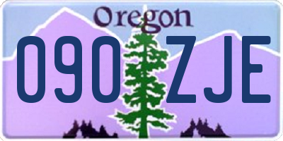 OR license plate 090ZJE
