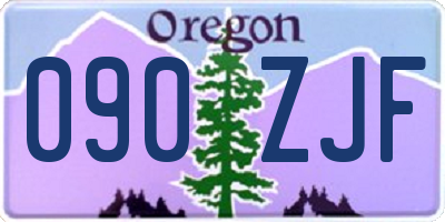 OR license plate 090ZJF