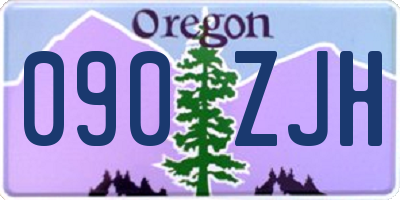 OR license plate 090ZJH