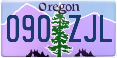 OR license plate 090ZJL